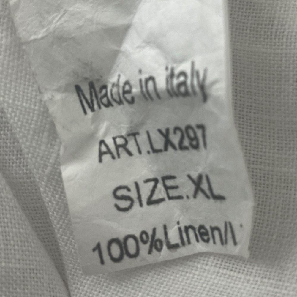 Lungo L Arno Linen Eyelet Ruffle TankTop White Feminine Coastal Made in Italy XL - Picture 8 of 9